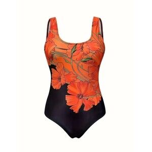 NWOT Women's Floral One-Piece Swimsuit Size XL